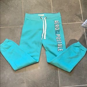Teal Aeropostale sweatpants